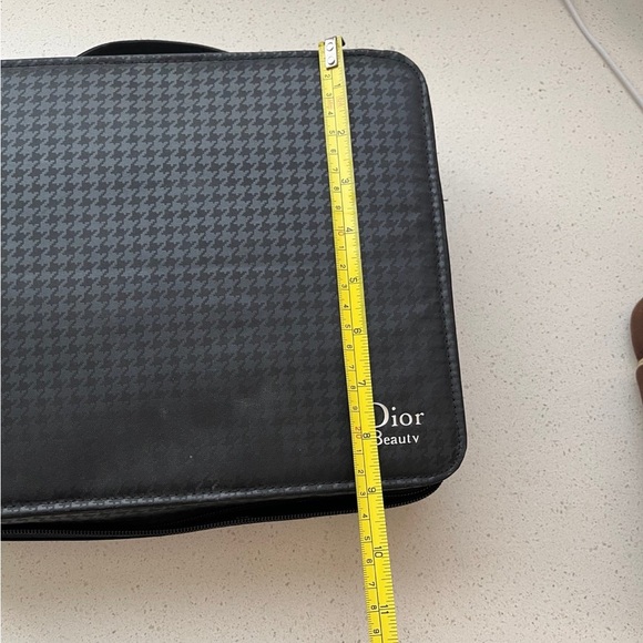 DIOR BEAUTY ORGANIZER COSMETICS CASE HOUNDSTOOTH TRAVEL BAG PURSE CHRISTIAN - Picture 9 of 9